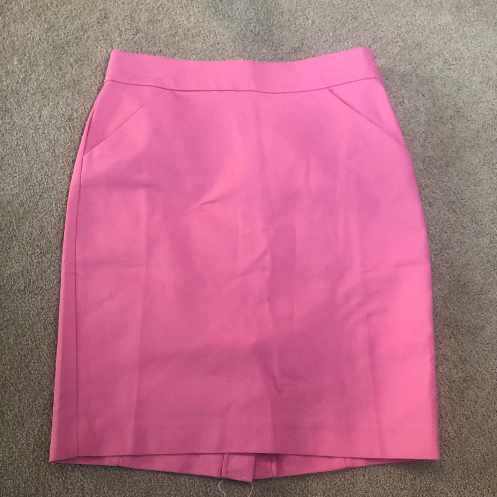 Pink J Crew Straight Skirt. NWT